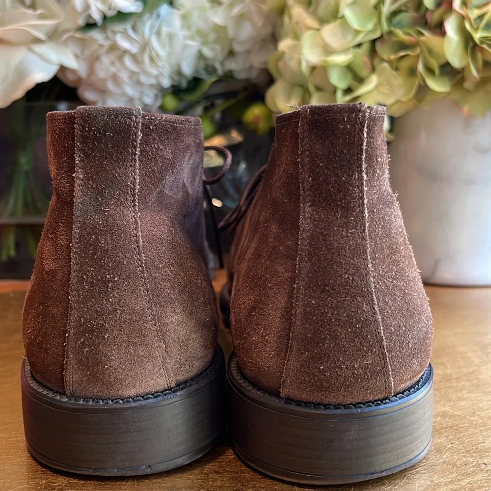 Salvatore Ferragamo Chukka Boot in Brown Suede